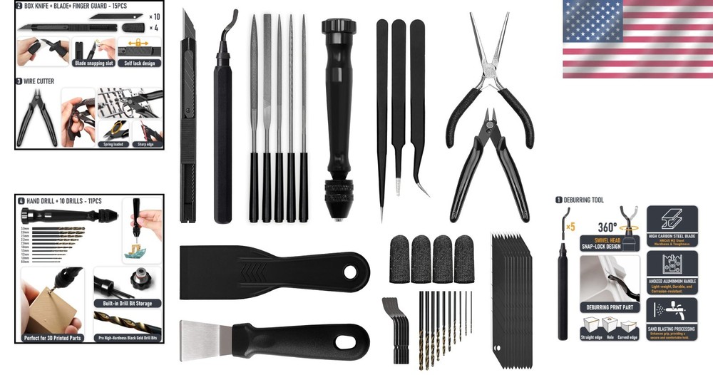 Comprehensive 3D Printer Tools Set – 48 Essential Tools for DIY Printing Mastery
