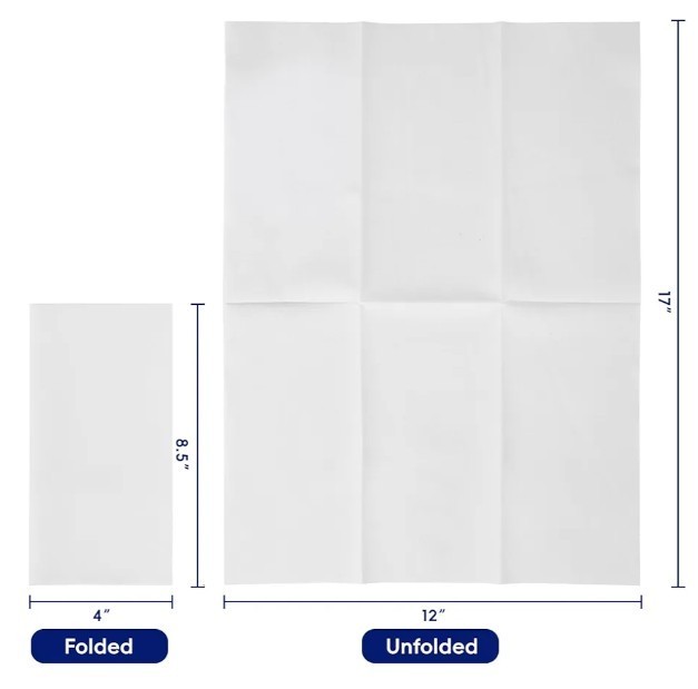 White Linen Feel Like 12x17 Disposable Guest Towels 1-Ply Hand Napkins 100pcs