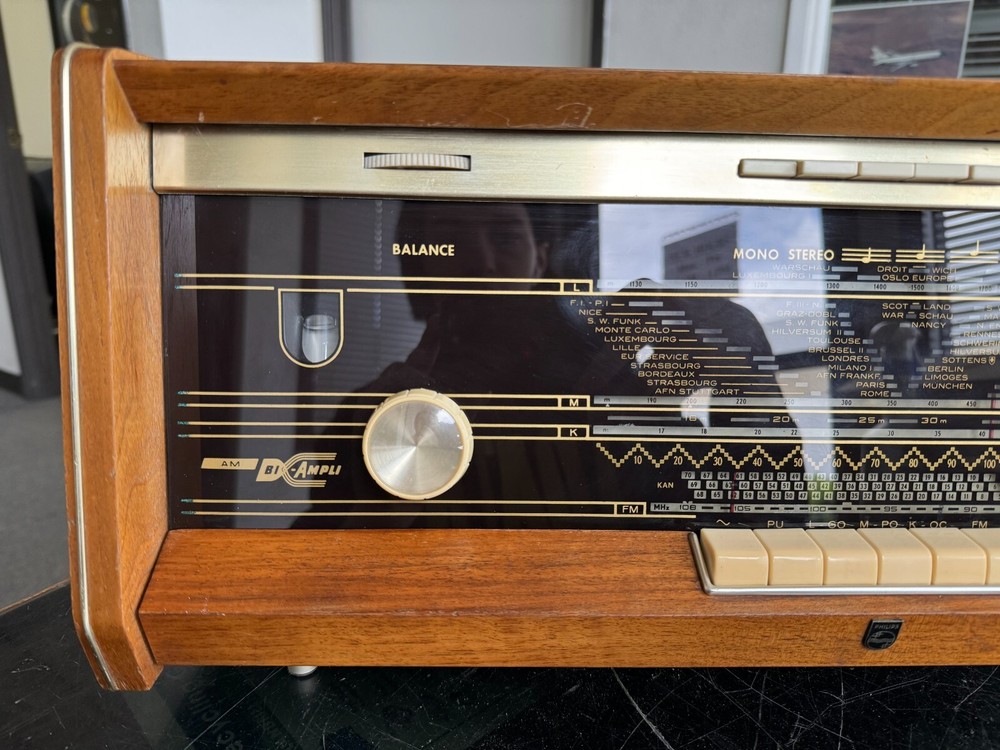 Radio Philips B5X23A/04 Table top plano stereo hifi vintage - WORKING, READ