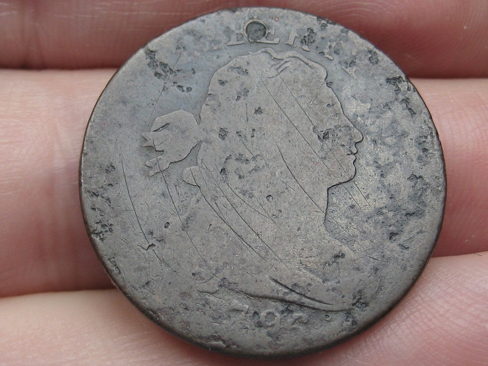 1796 Draped Bust Large Cent Penny- About Good Details