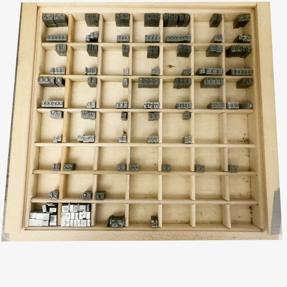 KINGSLEY KWIKPRINT STAMPING MACHINE TYPE LETTER SET numbers upper-lower case