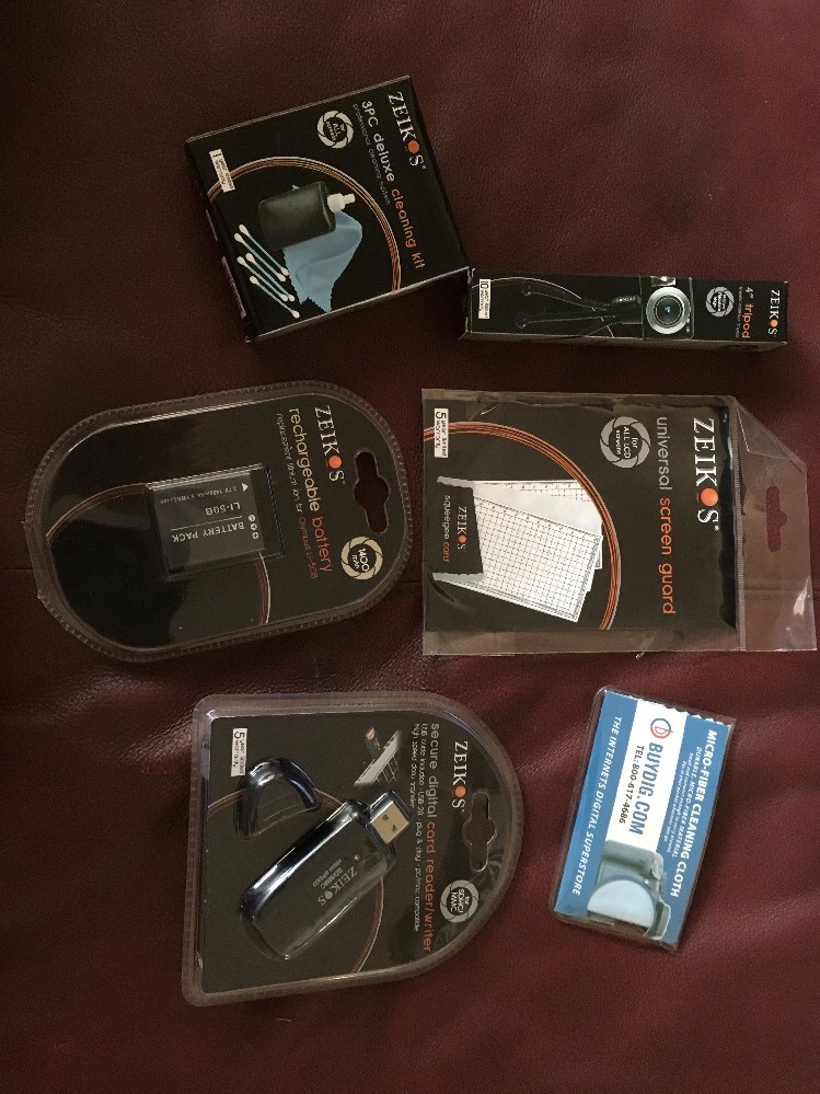 LOT Zeikos Digital Camera Accessories Battery Tripod Card Reader Screen Guard
