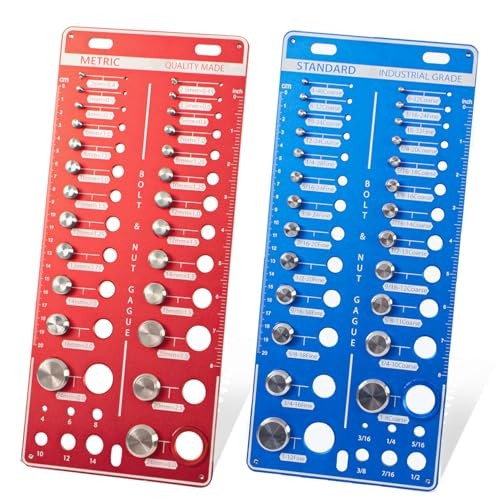 62 Nut and Bolt Thread Checker 25 SAE, Bolt and Nut Sizer, Thread Checker with