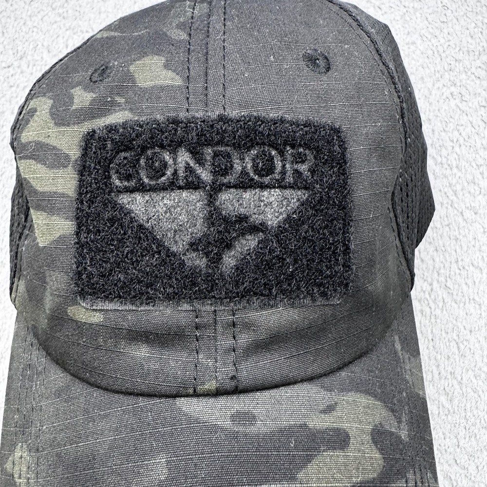 Condor Tactical Mesh Back Adjustable Cap Multicam Black Patch Mens One Size Hat