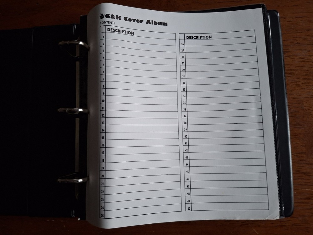 Grey G&K #6 FDC Cover Album Slightly Used 25 Black Pages Holds 100 Covers