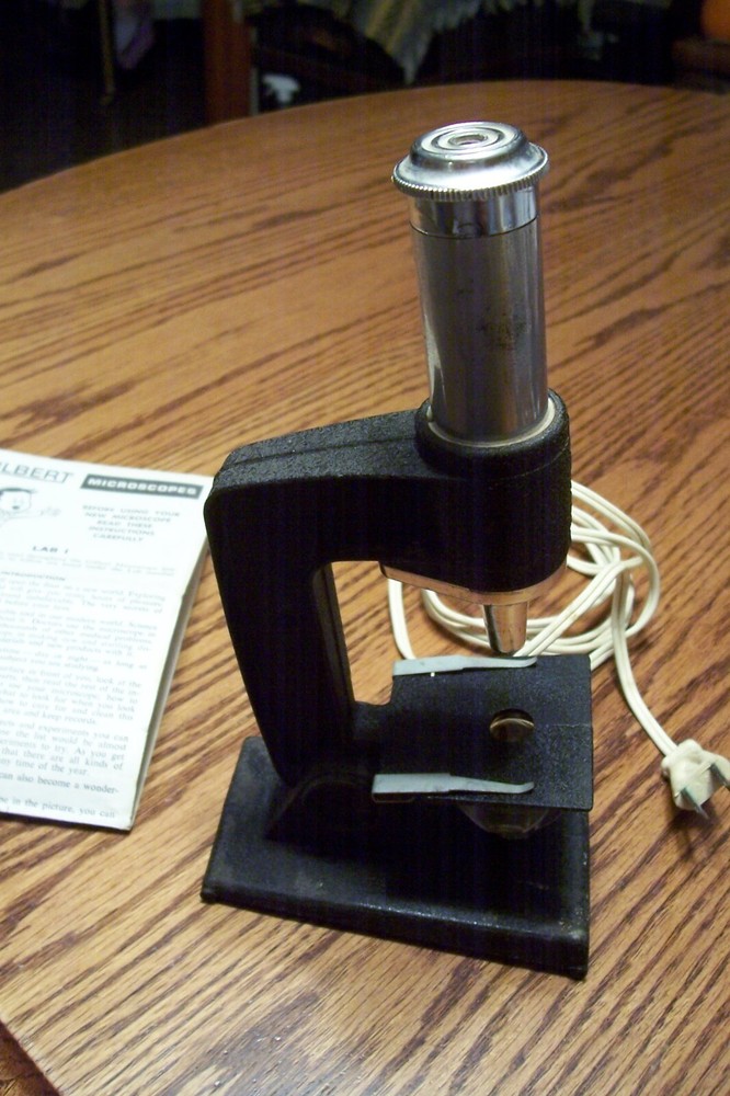 1960's Gilbert Youth Microscope with Instructions - No Slides