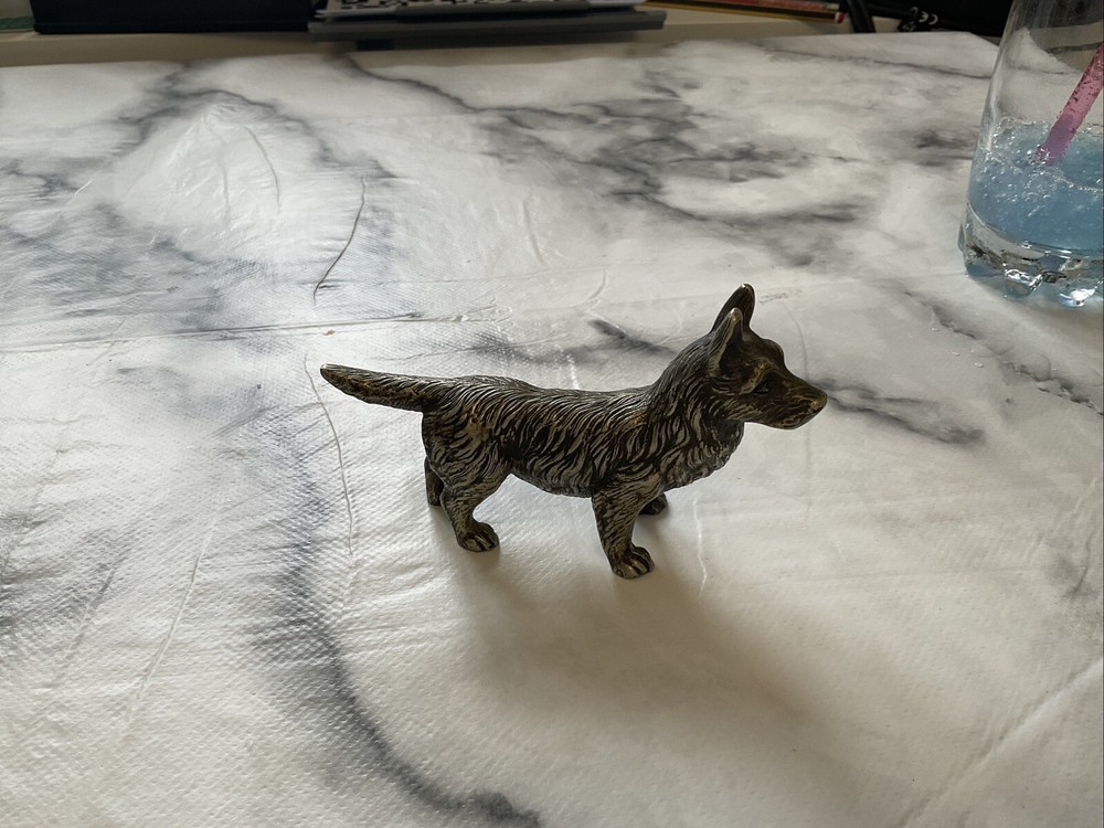 Brass Vintage German Shepard Dog