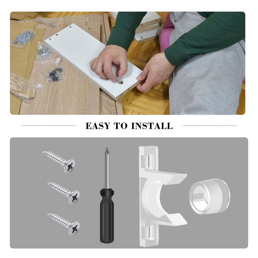 8 Sets False Front Cabinet Clips Kitchen Cabinet Doors Replacement for Drawer...