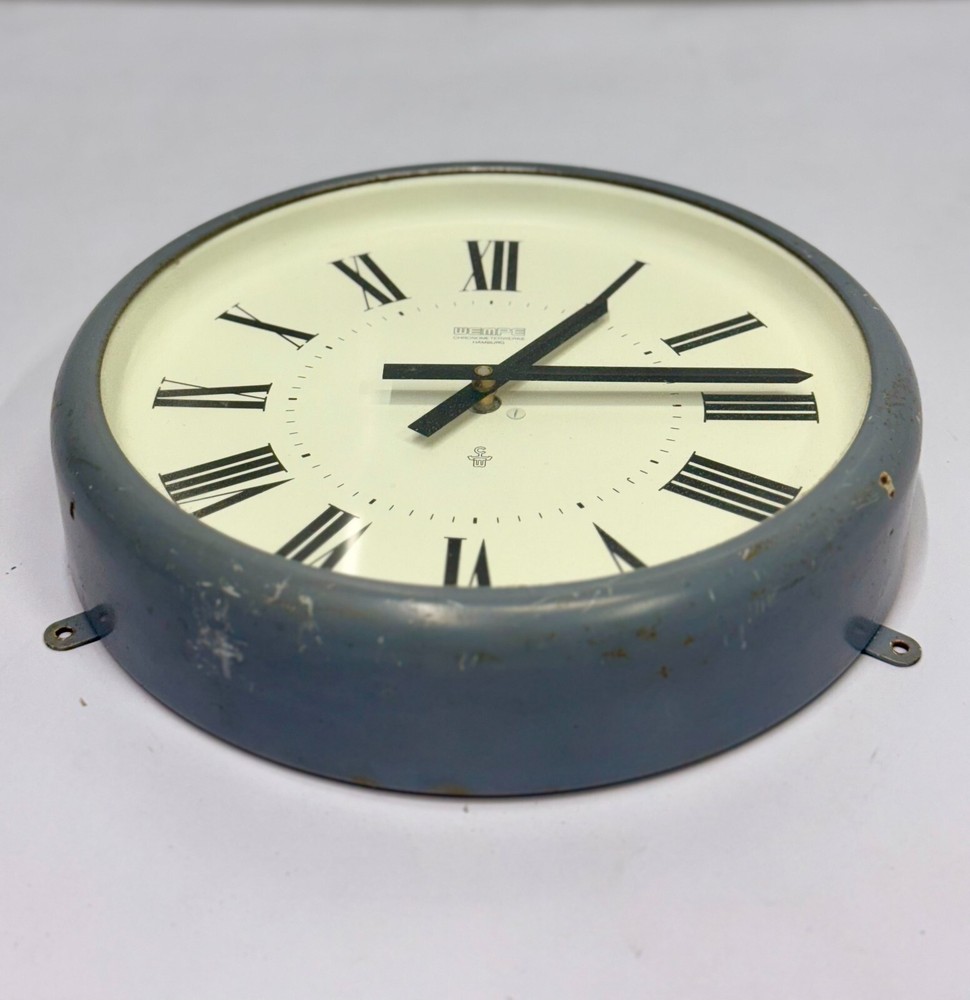 Authentic German-Made Wempe Ship Clock – Victorian Nautical Wall Timepiece