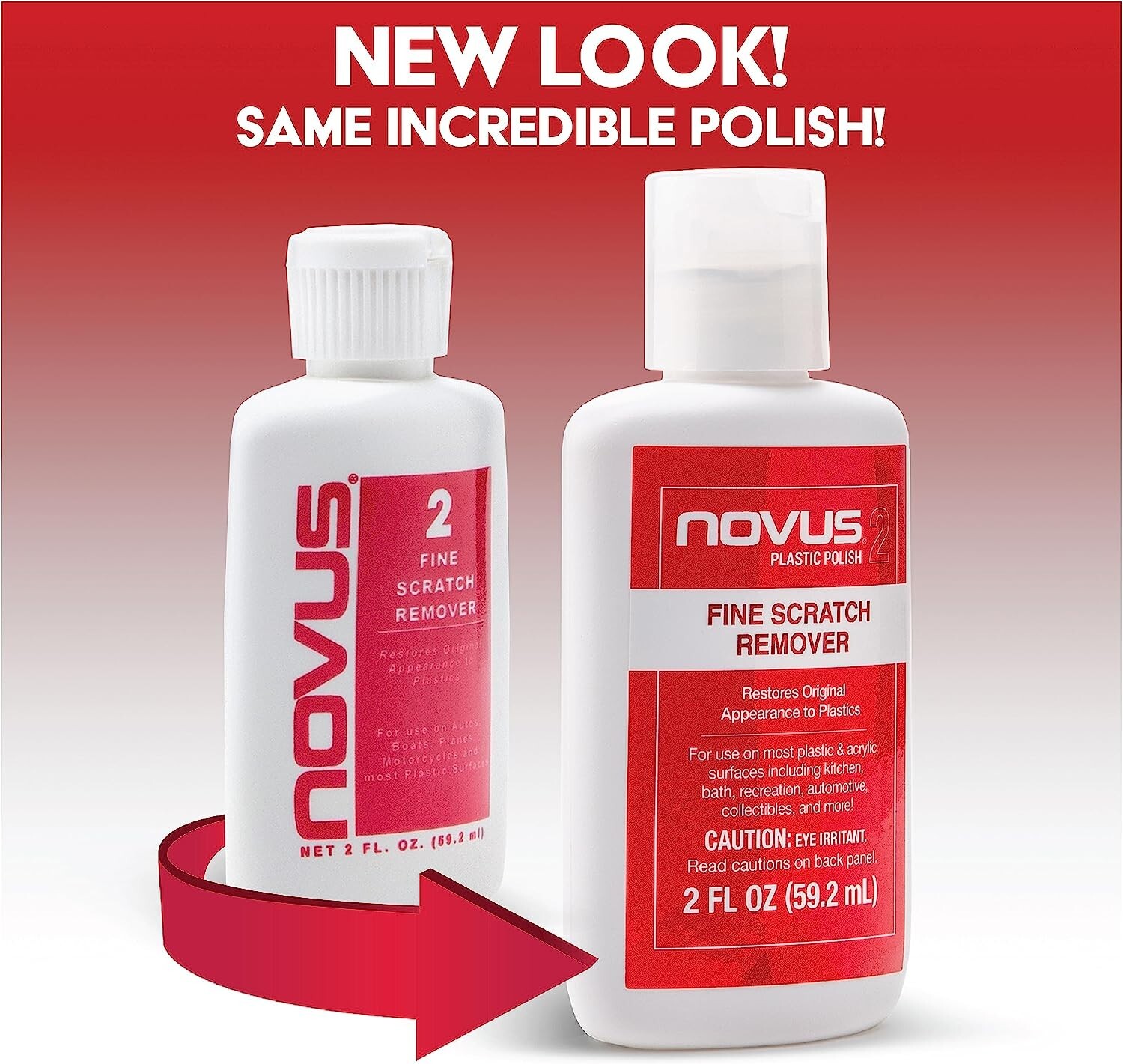 Novus #2 Fine Polish Scratch Remover Cleaner, 2oz. Bottle