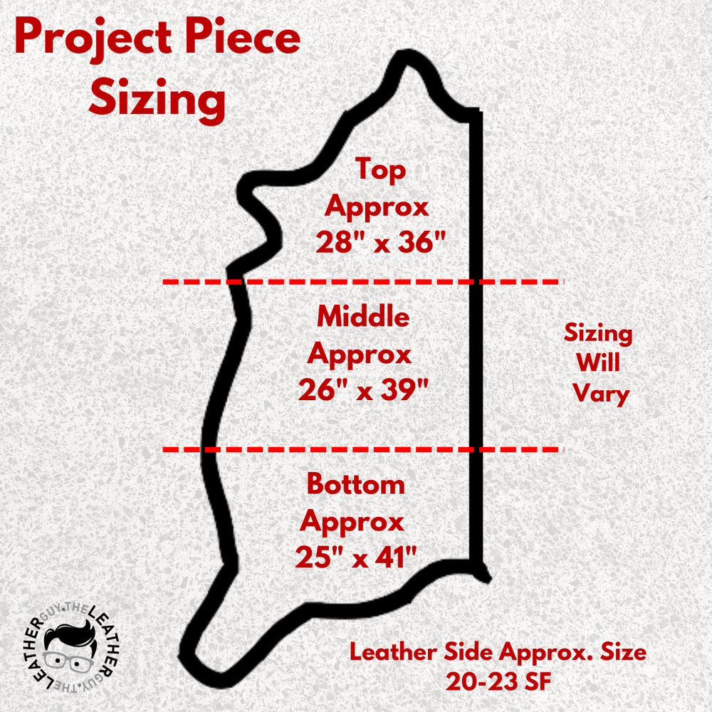 Genuine Bison Sides Project Pieces Green Pull Up 3-4 OZ