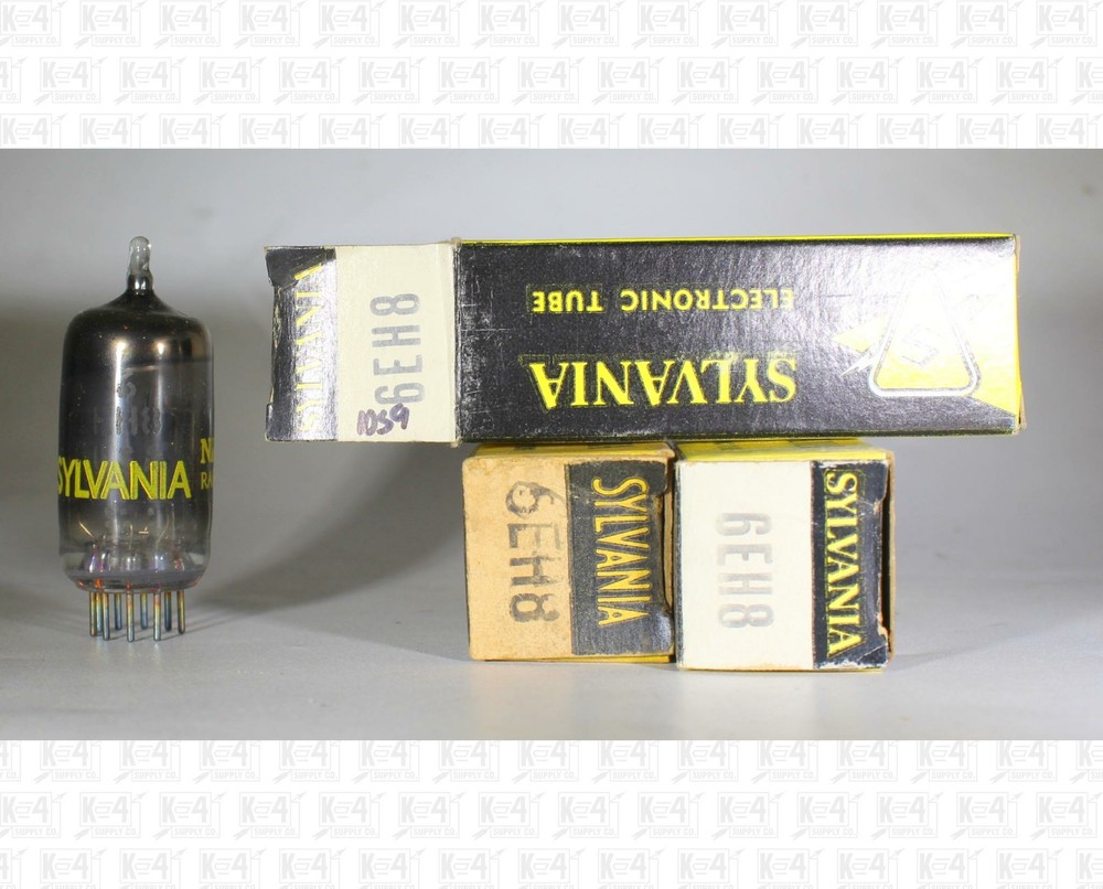 Sylvania 6EH8 Vacuum Tubes Made In USA NOS Lot Of 3 +Box