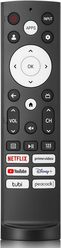 Replacement Remote Control for Hisense Smart TV Remote, black
