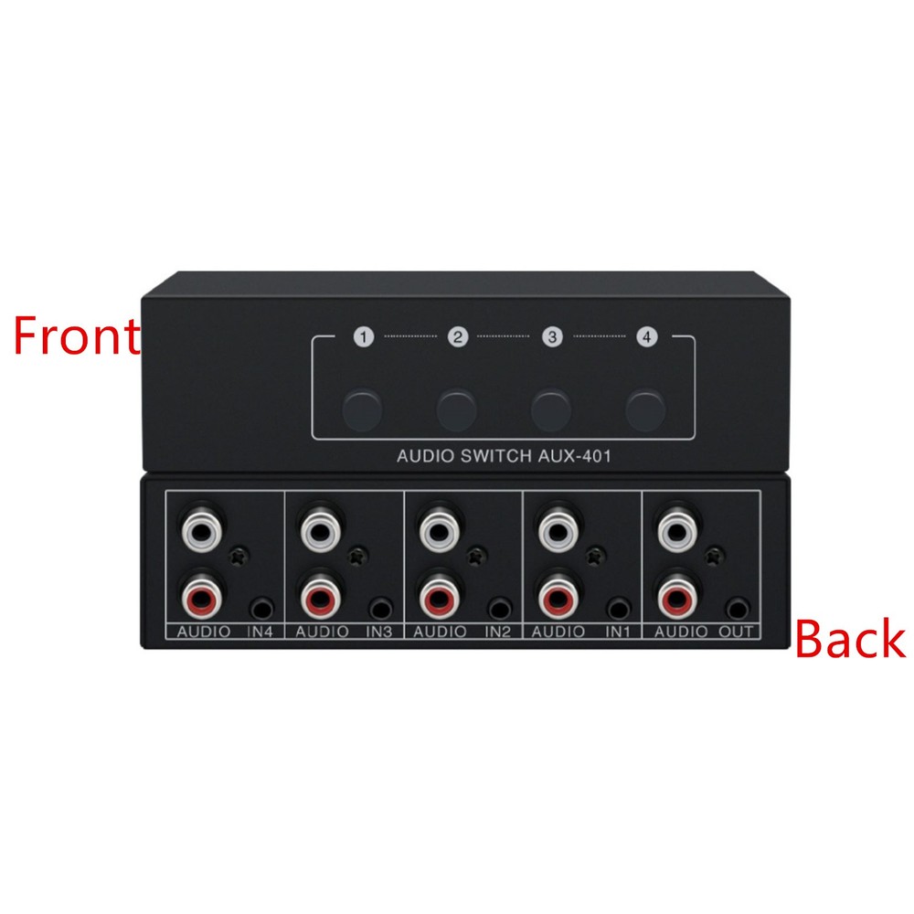 1* Stereo Audio Switcher 4 in 1 Out A/B Analog For Multi-source Switching