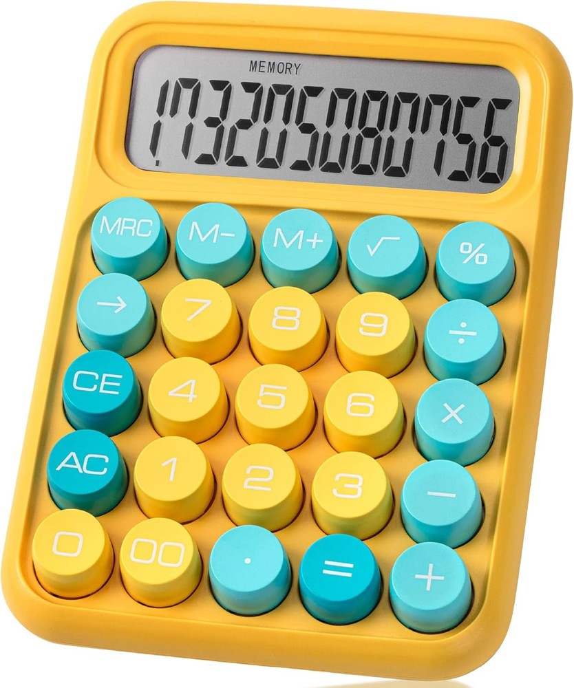 Mr. Pen- Mechanical Switch Calculator, 12Digits, Large LCD Display, Lagoon