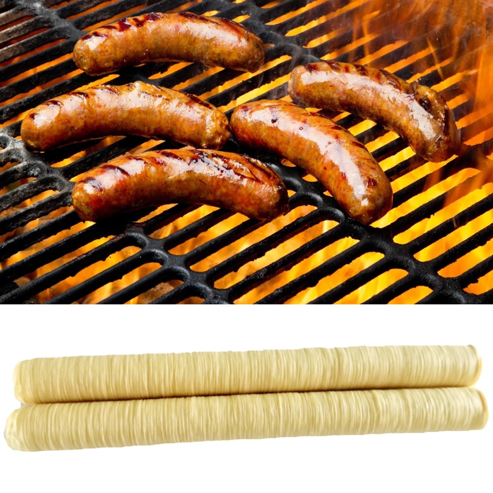 Collagen Sausage Casings for Cooked and Smoked, 26 mm X 46 ft for 20 lb