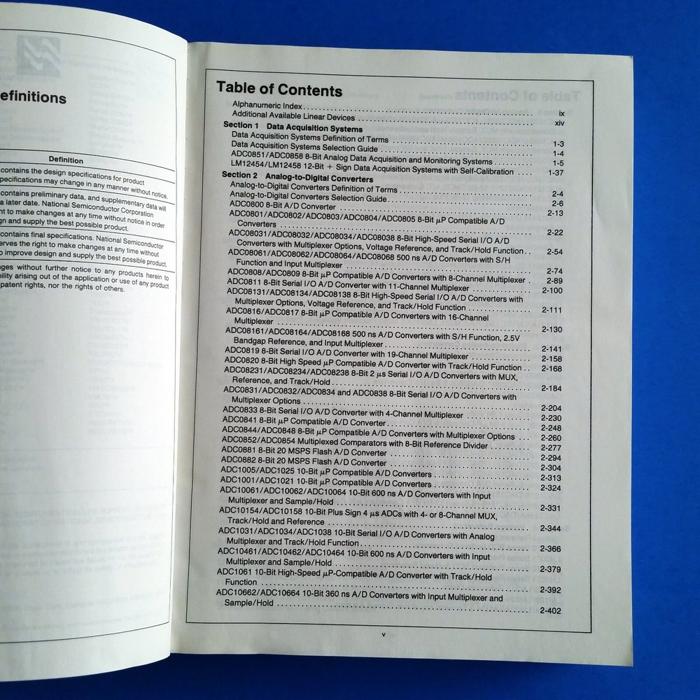 National Semiconductor Data Acquisition Databook Handbook Design Guide App Notes