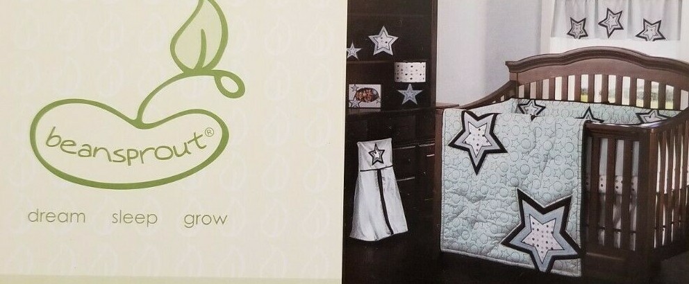 Bean Sprout Mod Star Fitted Crib Sheet NIP
