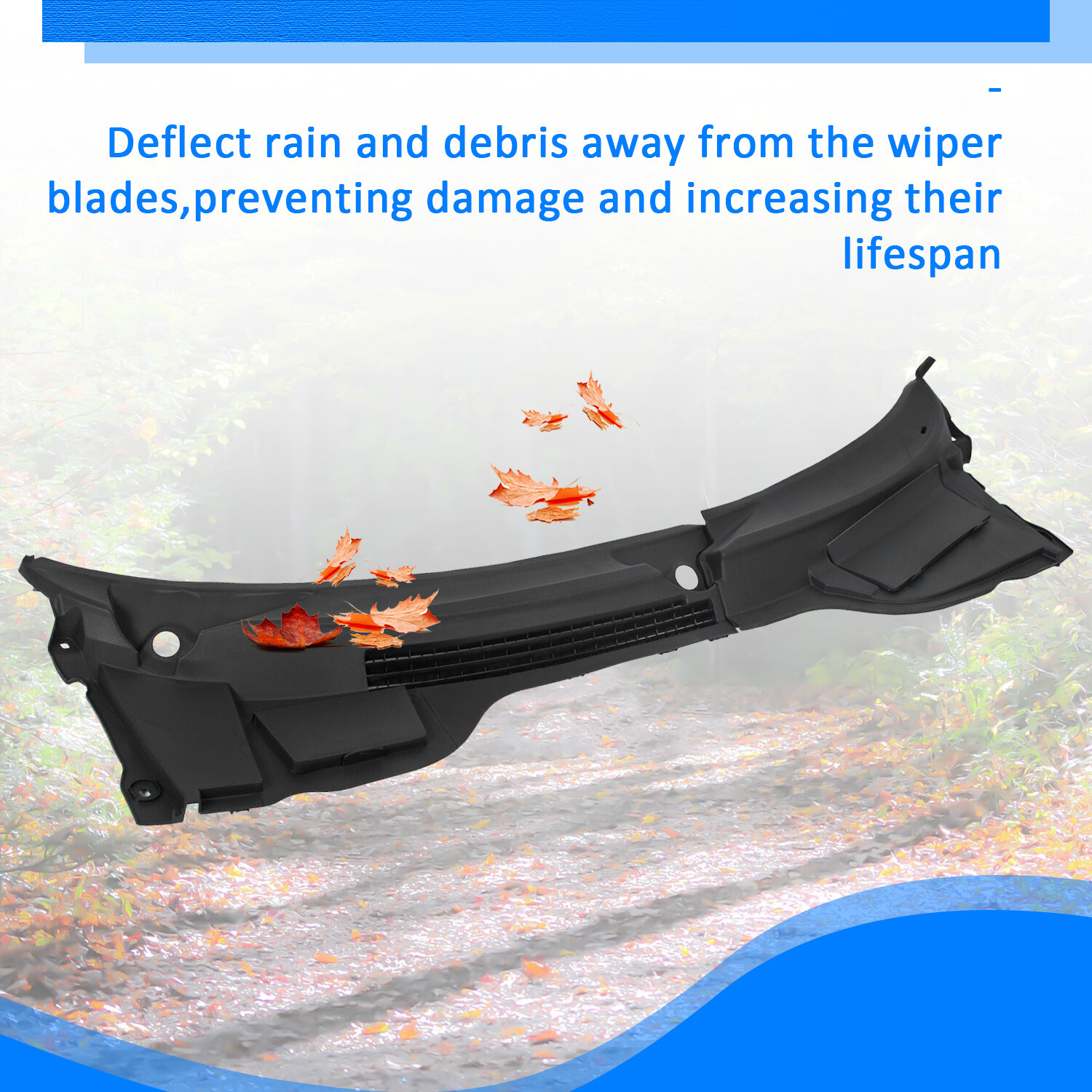 Windshield Wiper Vent Cowl Cover Grille For 2007-2015 Mini Cooper R57 R56 R55