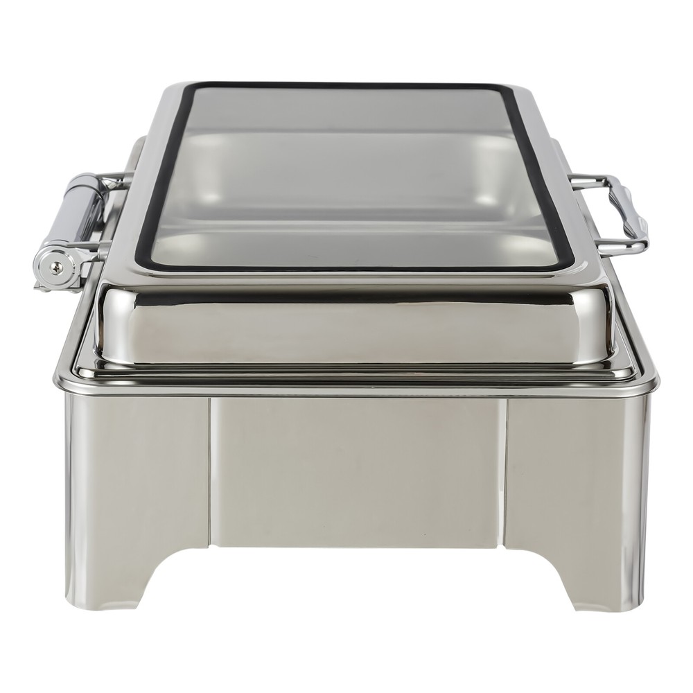 9L Electric Heating Chafing Dish Server Buffet Stove Square Double Compartment
