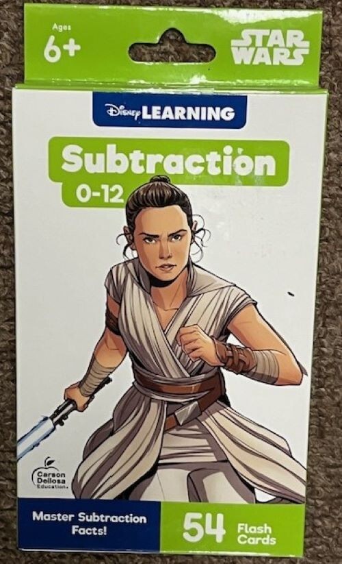 STAR WARS Subtraction 0-12 Flash Cards - Children's Math  Practice Set