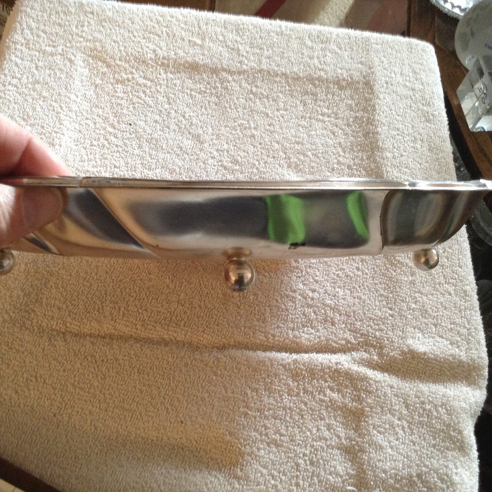 Ikora silver plated footed metal tray