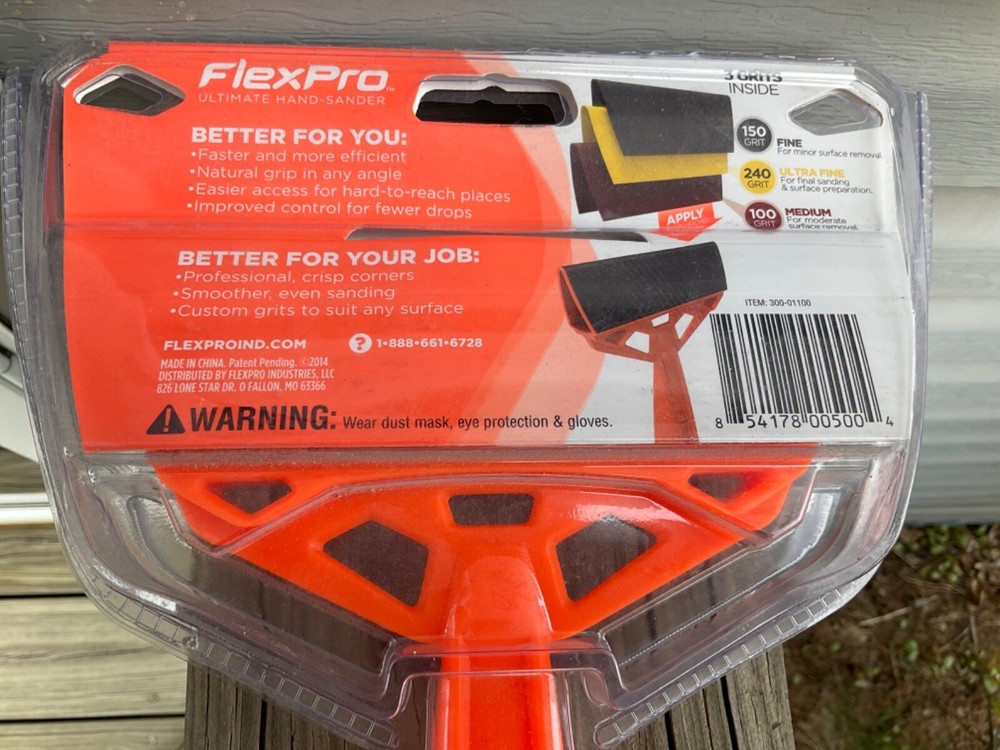 1 - FLEXPRO ULTIMATE HAND-SANDER 3 SANDING SHEETS INCLUDED
