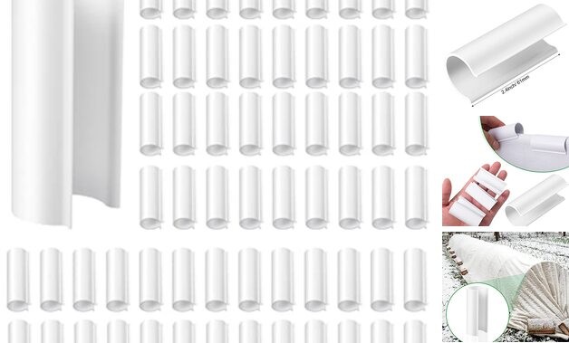 128 Pieces PVC Pipe Clips Covers 2.4 Inches Long For 1/2 Inch PVC Pipe White
