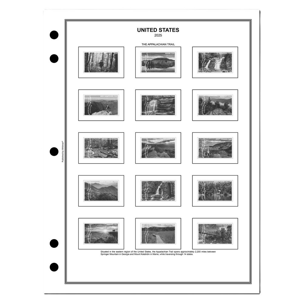 HE Harris 2025 US Liberty I Supplement Page For 2 Post / 3 Ring Stamp Album NEW