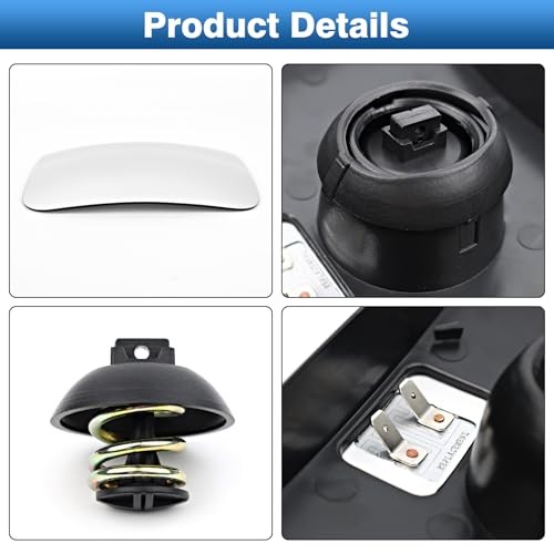 Lower Heated Side Mirror Glass Compatible with 2008 Lower Side Mirror Glass