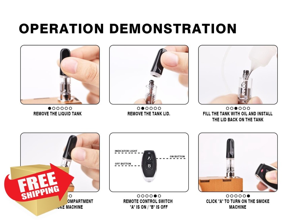 Mini Smoke Machine Portable Filming Cosplay Wireless Remote