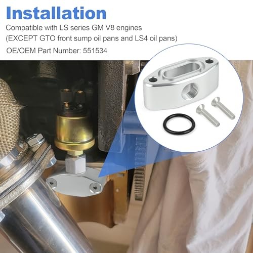 Oil Sending Unit Relocation Adapter – Compatible with LS Series Engines (LS1