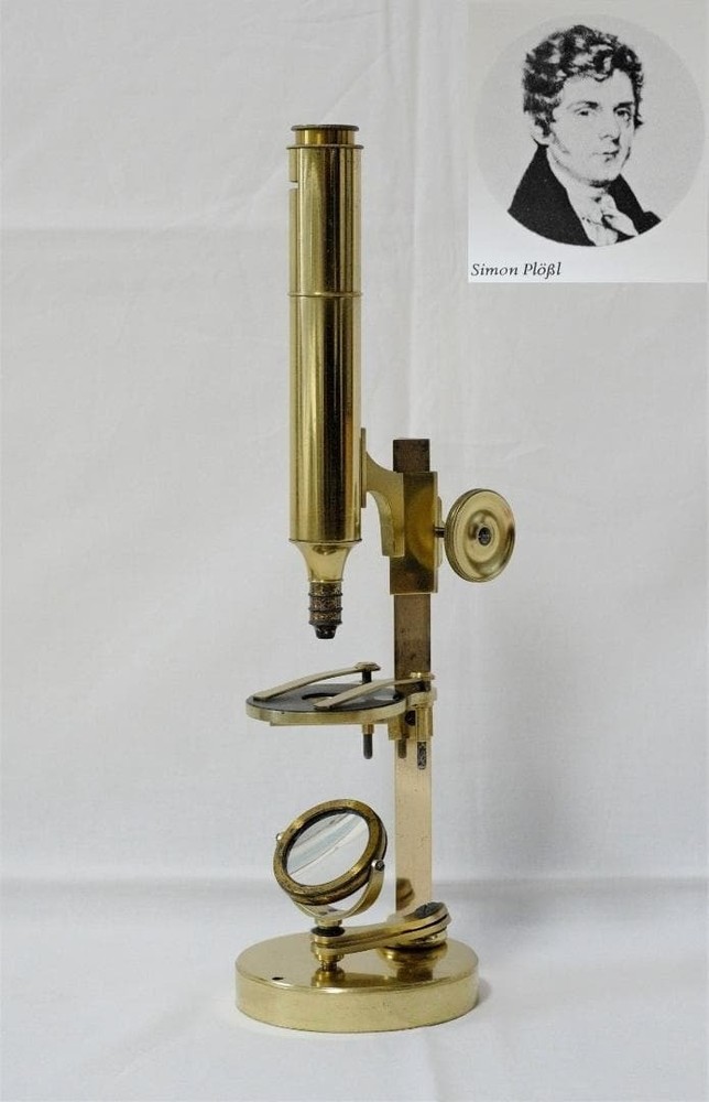 Antique Microscope No. 12: Simon Plössl's "Achromatic" Microscope Height 34 cm