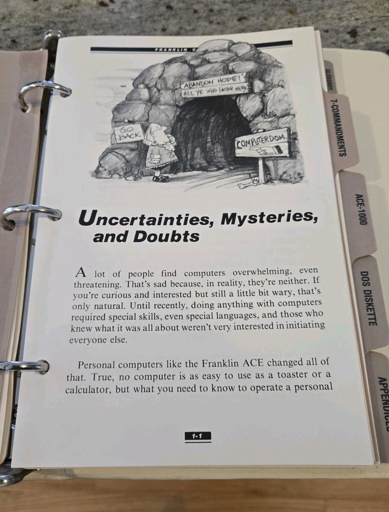 Franklin Ace 1000 User Reference Manual with Diagnostic Schematics VERY NICE