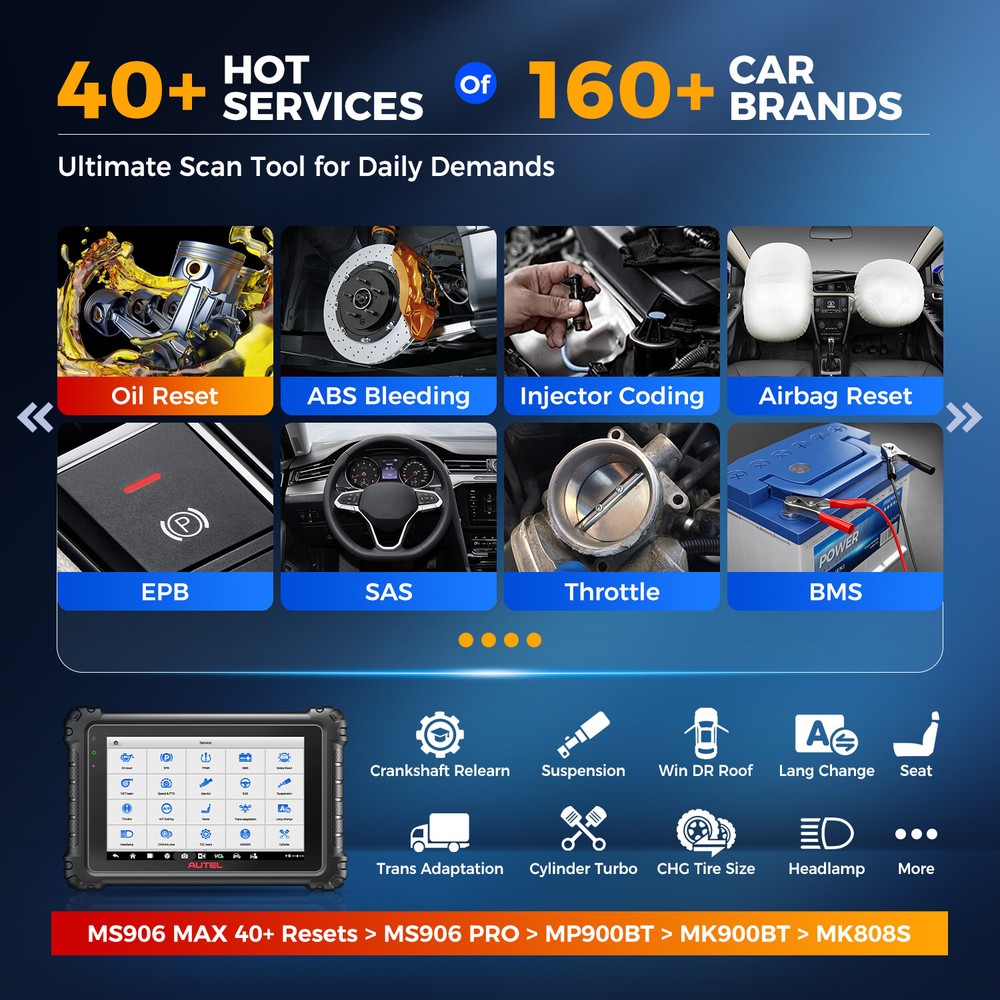 Autel MaxiSys MS906 MAX ECU Coding AS MK908P II Up MS906 PRO 🪄MAX=2-Year Update