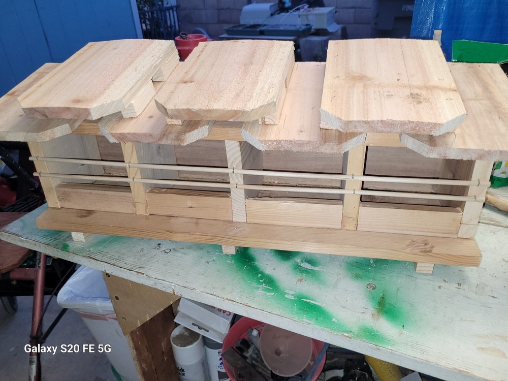 Sparrow Nesting Box with 4 compartments