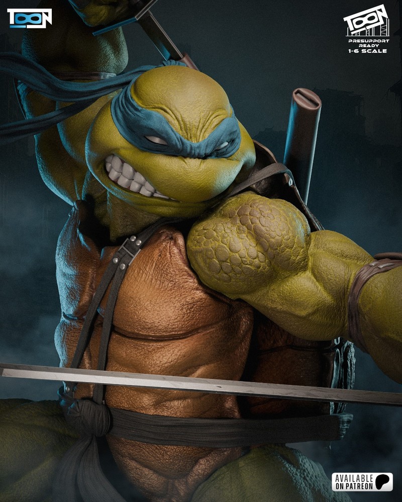 Leonardo TMNT Statue 3D Printed Kit Unpainted/Unassembled
