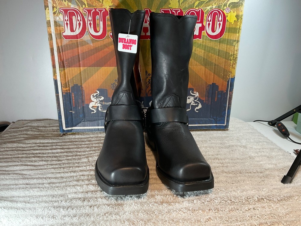 NOS DURANGO Men's Black Biker Leather Engineer Harness Boot DB510 Multiple Size
