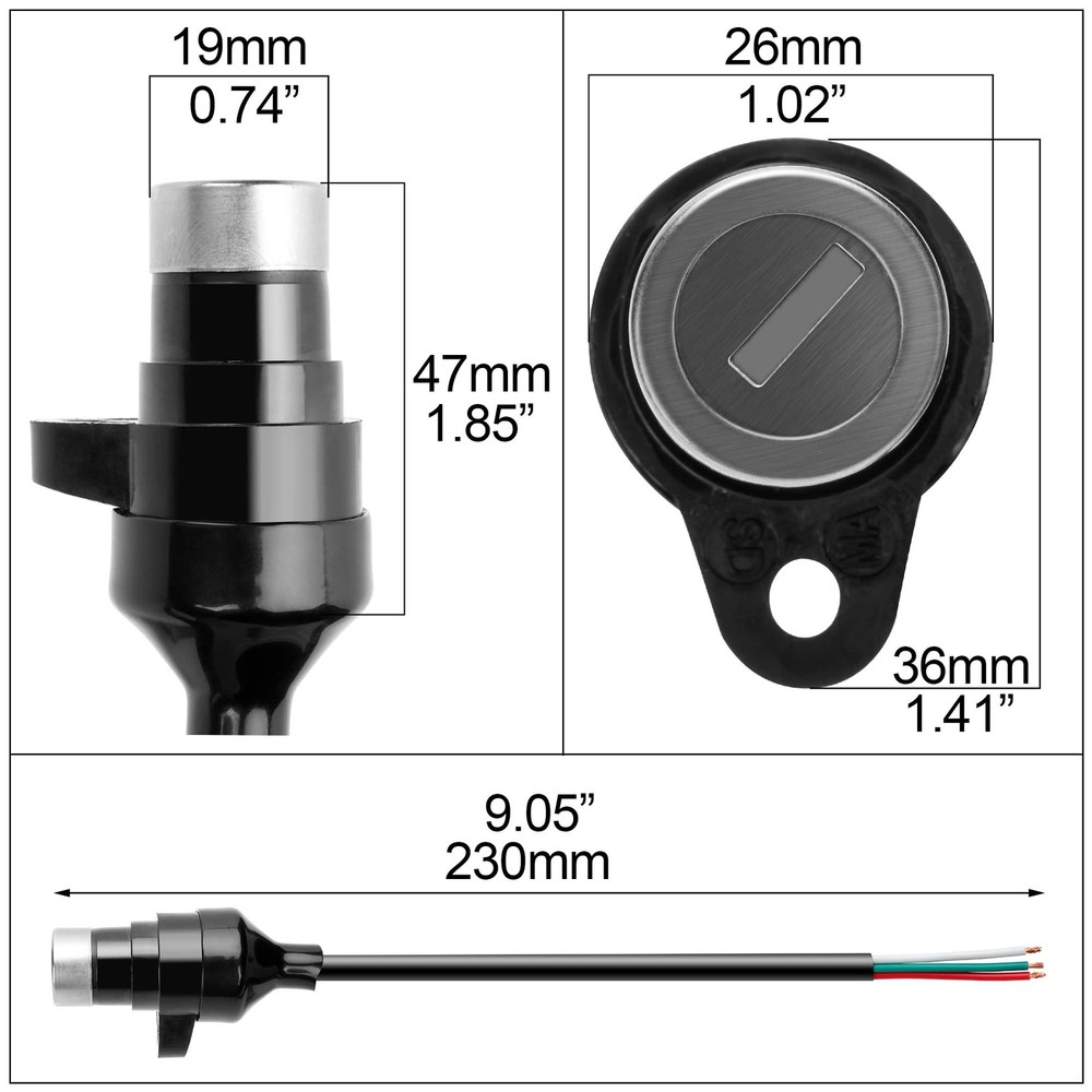 3 Wire Ignition Switch Key Replacement for 50cc 70cc 90cc 110cc 150cc 200cc...