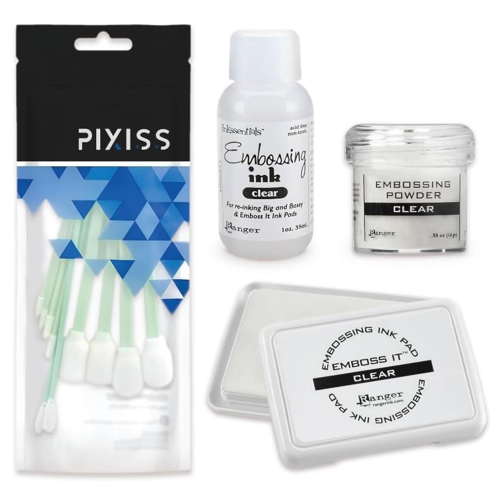 Ranger Emboss It Ink Pad and Reinker and Embossing (Clear) and Blending Tools...
