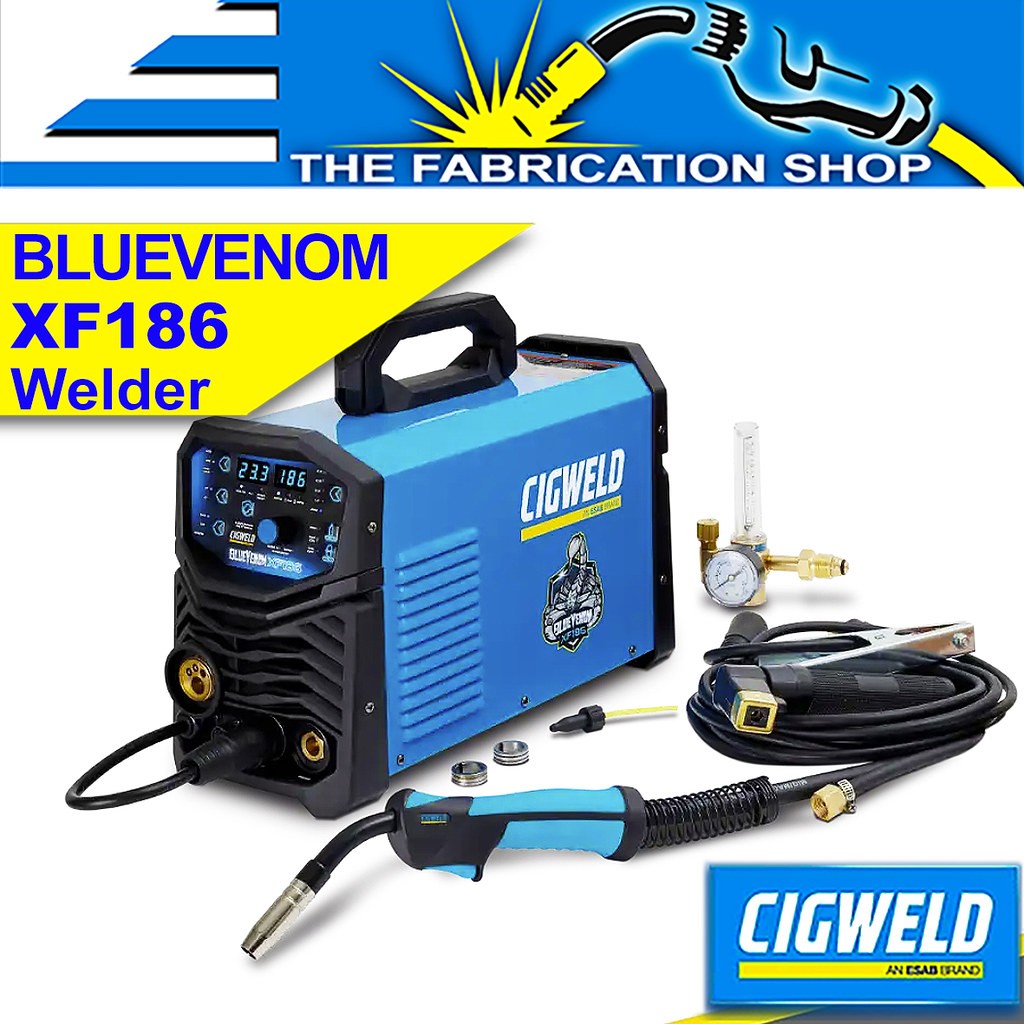 Cigweld Blue Venom XF186 Multi Welder Bundle + Helmet + Wire + Gloves W1400186