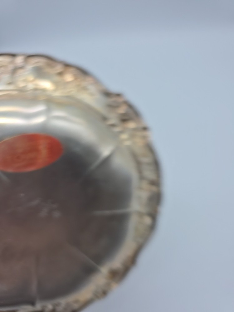 TOWLE - 4022 Brilliant Silver EP Electro Plated Rose Pattern Bowl 7.5" Diameter