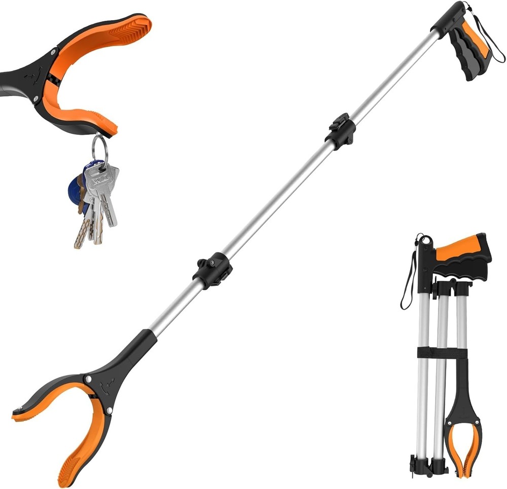 43" Extra Long Grabber Tool, Foldable Grabbers for Elderly Grab It Reaching T...