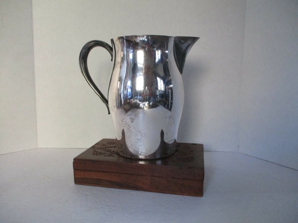 Paul Revere Silver Water Pitcher, 7 1/2"  Vintage Mid Century Silverplate