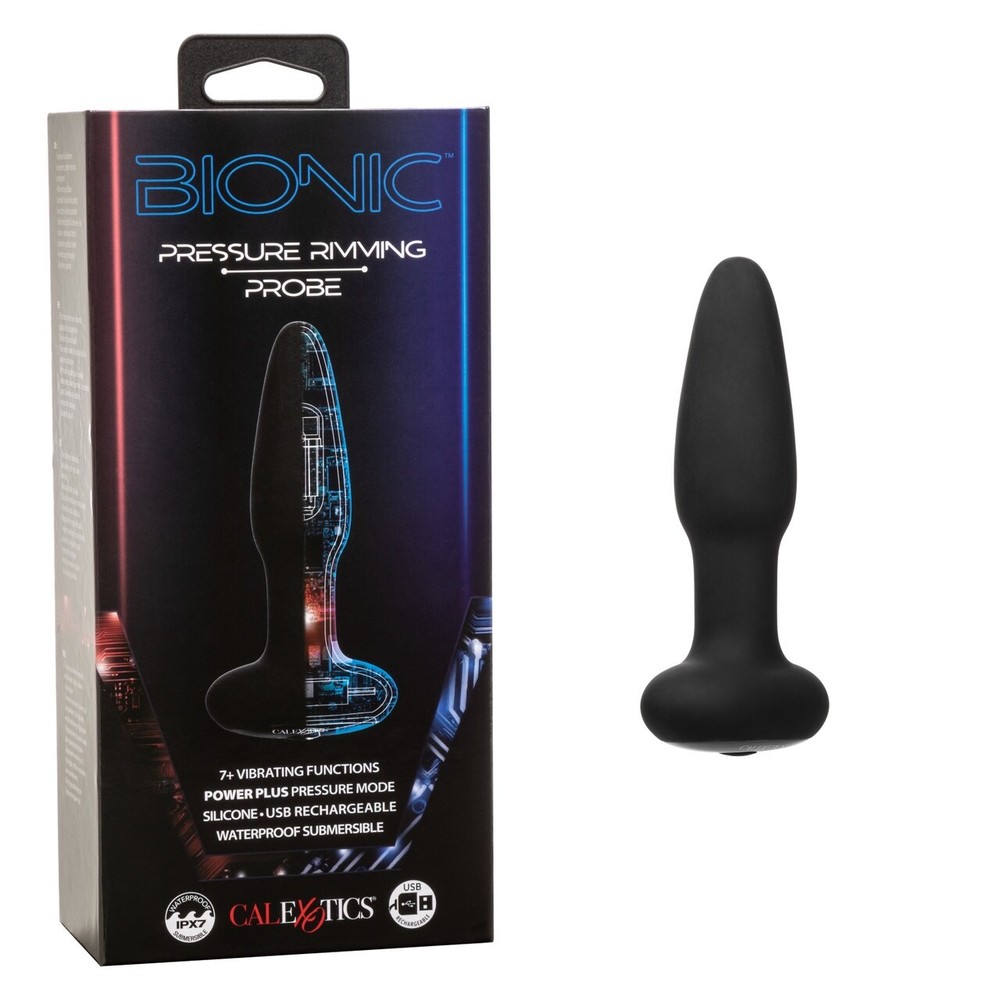 Bionic Pressure Rimming Anal Butt Plug, Pressure Activated Silicone Waterproof