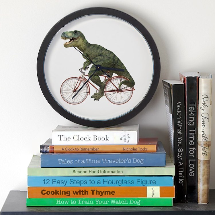 CafePress Blank Rex Unique Decorative 10" Wall Clock (928011986)