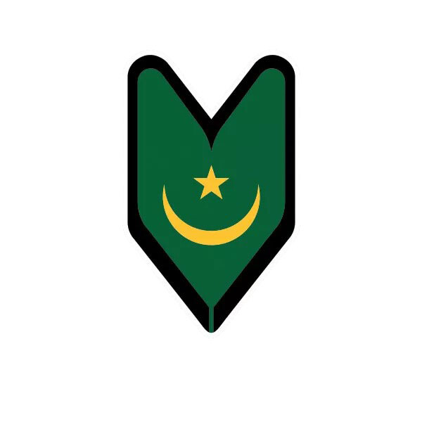 Mauritanian Driver Badge Sticker Decal