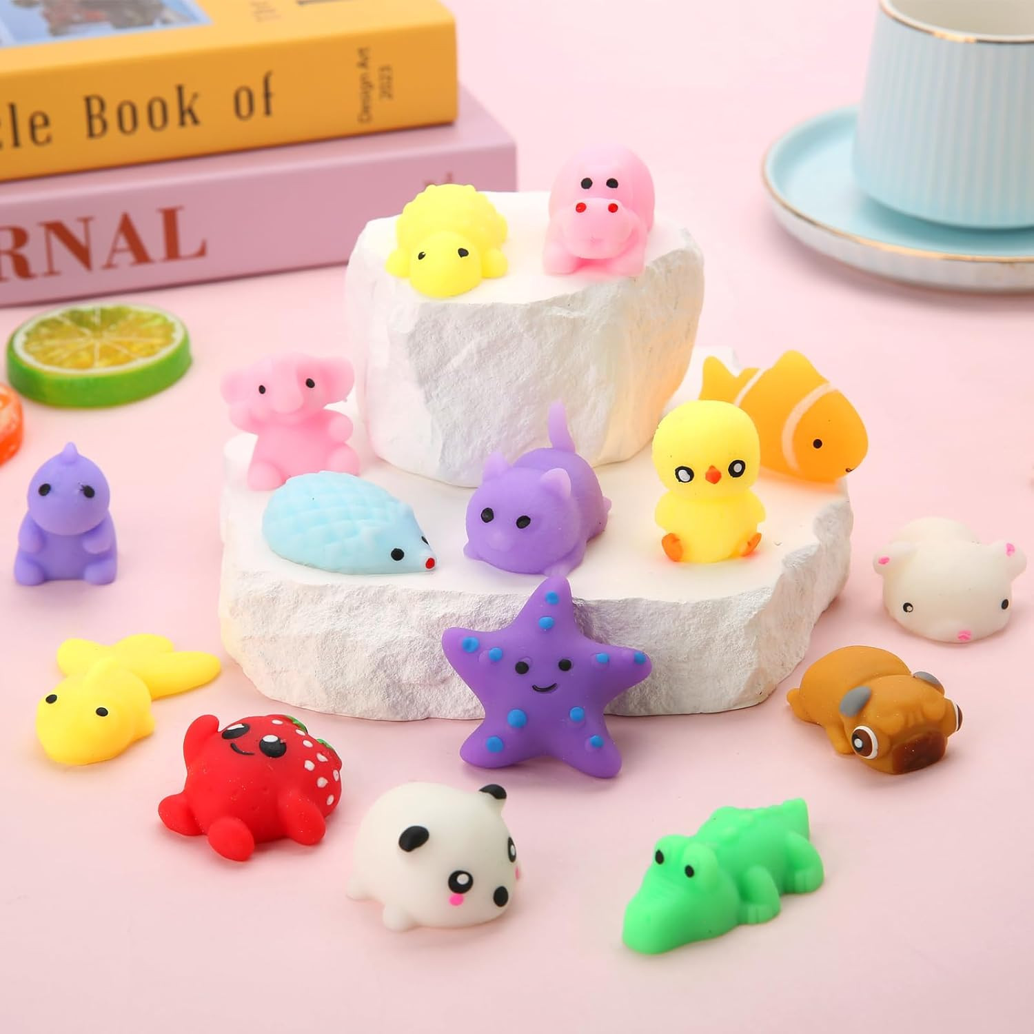 30 Pack Squishy Toys, Kawaii Squishies Party Favors for Kids 4-8 8-12 Treasure B