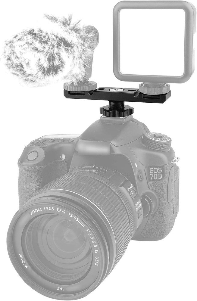 Dual Cold Shoe Mount Bracket,Chromlives Hot