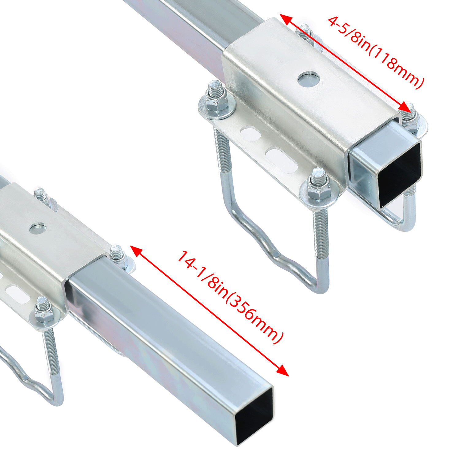 Pair 60" Boat Trailer Zinc-Plated Guide On Post Kit With PVC Poles Covers